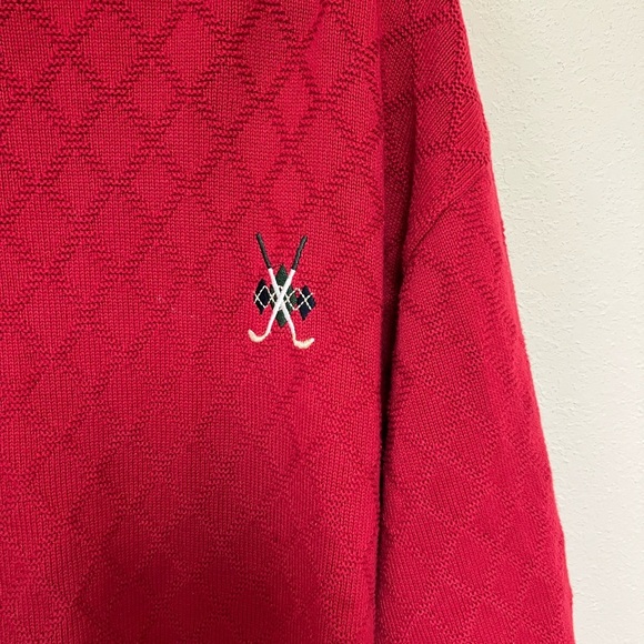Bolle Golf Sweater Diamond knit Sweater embroidered golf sweater - Picture 3 of 10